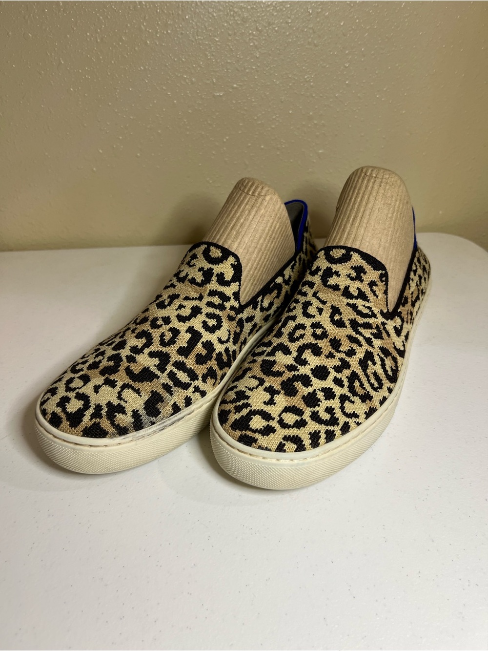 Rothy's The Sneaker Camo Cat Leopard Print Slip on Shoes - Picture 2 of 9